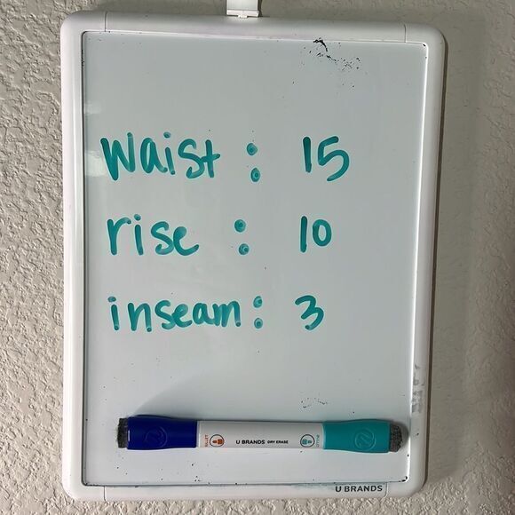 SO Blue Striped Cuffed Hem High Rise Shortie Jeans Shorts Women's‎ Size 13/31 - Picture 6 of 6